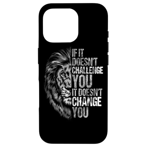 Coole Motivations- und Trainingsausrüstung Motivational Training and Fitness Quotes Lion Mindset Case for iPhone 16 Pro