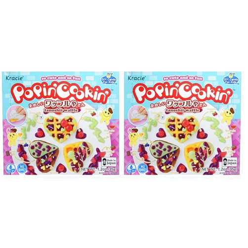 Kracie Popin' Cookin' Diy Candy for Kids, Waffle Kit, 1.2 Ounce (Pack of 2)