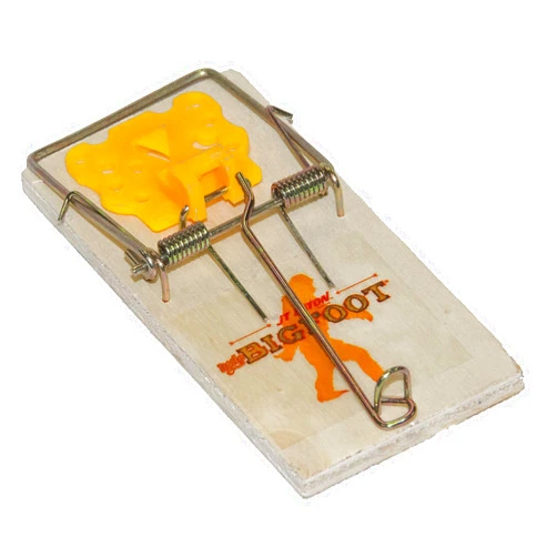 JT Eaton Bigfoot 404-12 Mouse Size Spring Action Wooden Snap Trap with Expanded Trigger (Pack of 12)