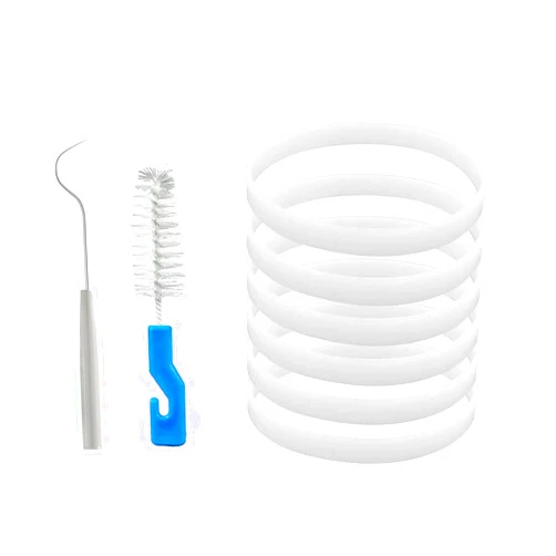Waliwalili 6 Pack Rubber Gaskets Replacement Seal 3.94 inch for Nutri Ninja Blender Replacement Parts 7 Fins Blade White O-Ring for Ninja Auto-iQ Pro Extractor BL456-30 BL480D BL682 BL681A CT680 BL487T