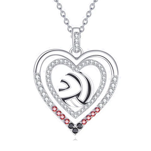 YFN Sports Jewelry Gifts for Women Sterling Silver Softball Baseball Golf Basketball Volleyball Bike Runner Pendant Necklace for Softball Lovers and Fans Jewelry Gift