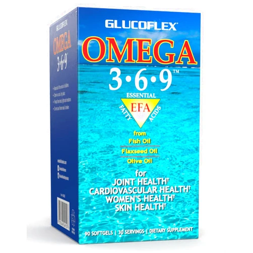 Glucoflex vGlucoflex Omega 3-6-9, Omegas from EPA/DHA Fish Oil for Joint Health, 30 servings