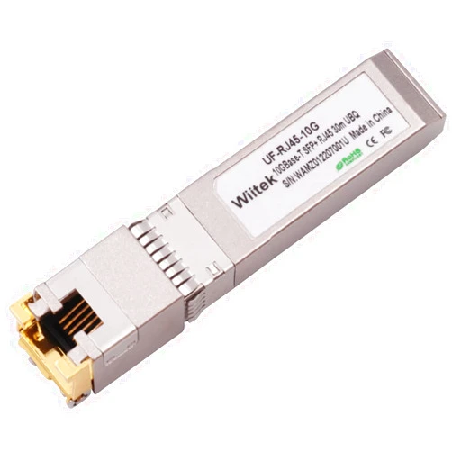 Wiitek 10G SFP+ to RJ45 Copper Modules, 1.25G/2.5G/5G/10GBase-T Ethernet Copper to SFP+ Transceiver Compatible for Ubiquiti Unifi UF-RJ45-10G /uacc-cm-rj45-mg (Cat 6a/7 or Better, 30-Meter)