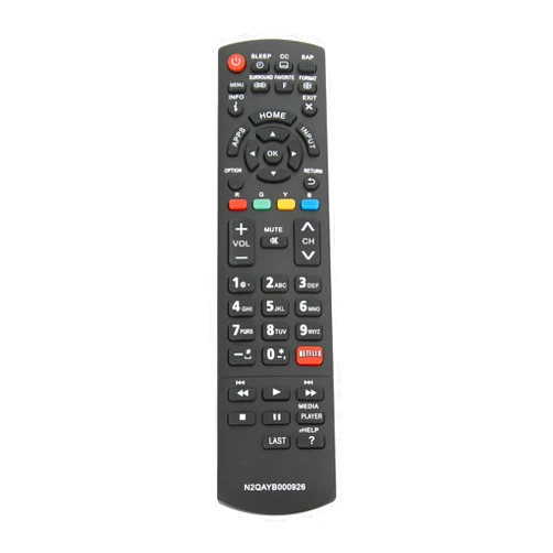 ECONTROLLY New N2QAYB000926 Remote Control fits for PANASONIC LED-LCD Smart HDTV TC39AS530 TC-39AS530 TC39AS530U TC-39AS530U TC40AS520 TC-40AS520 TC40AS520U TC-40AS520U TC42AS630 TC-42AS630 TC42AS630U