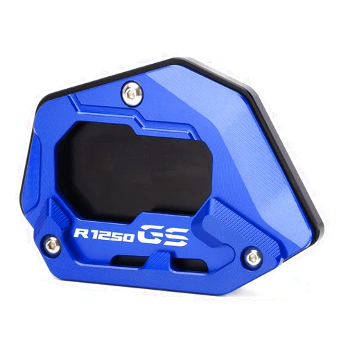 Modeer For BMW R1250GS Rallye HP 2018-2023 (only for sport suspensions) Motorcycle CNC Support Extension Plate Kickstand Side Stand Pad r 1250 gs hp Accessories (blue)