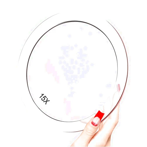 YoHumk 15X Magnifying Mirror - Used for Makeup Application - Tweezing/Eyebrow - and Blackhead/Blemish Removal - 6 Inch Round Mirror with 3 Suction Cups for Easy Mounting