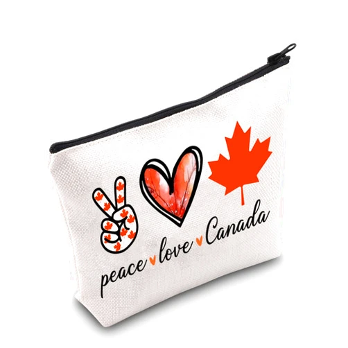 TSOTMO Canada Bag Canada Canadian Gift Canada Pride Gift Canada Trip Accessories Bag Canada Travel Bag For Tourist (PEACE Canada)