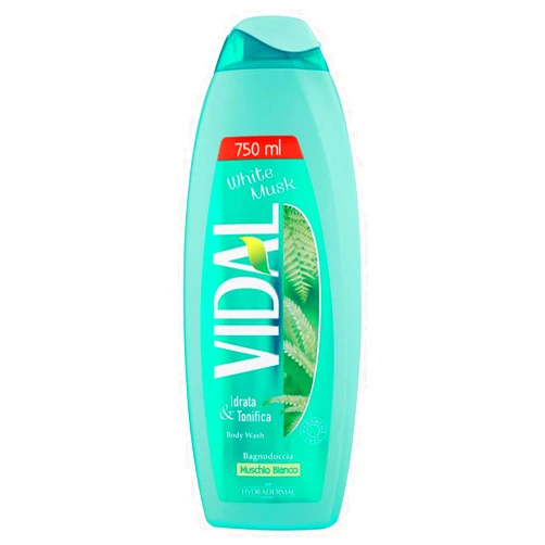 VIDALFORCE Vidal Bagno 750 Ml Muschio Biancoder Intensive E Penetrante Profumo Di Muschio Bianco, Avvolge Tutto Il Corpo Con Un Straffenden E Seducente Carezza