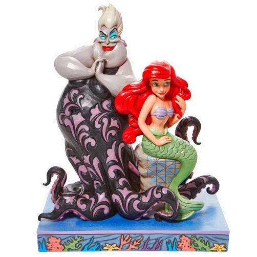 Enesco Jim Shore Disney Traditions The Little Mermaid Ariel and Ursula Figurine, 9.5 Inch, Multicolor