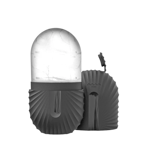 Ulafbwur Ice Roller for Face, Reduce Puffiness & Face Lifting Oval Shape Silicone Ice Balls Leak Proof Face Massage Roller for Skin Care Women Beauty Tool Black