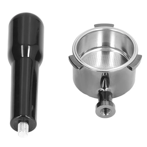 Tbest Machine Replacement Parts, 51mm Coffee Portafilter Zinc Alloy Coffee Bottomless Portafilter 3 Ears for ECP685 680 Bottomless Filter Holder 51mm Coffee Machine Parts