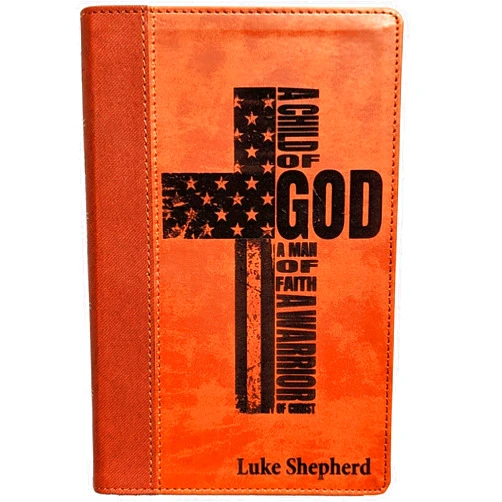 Farm and Posh Personalized NIV Bible, Large Print, Custom Holy Cross Bible, New International Version (Brown Personalized)