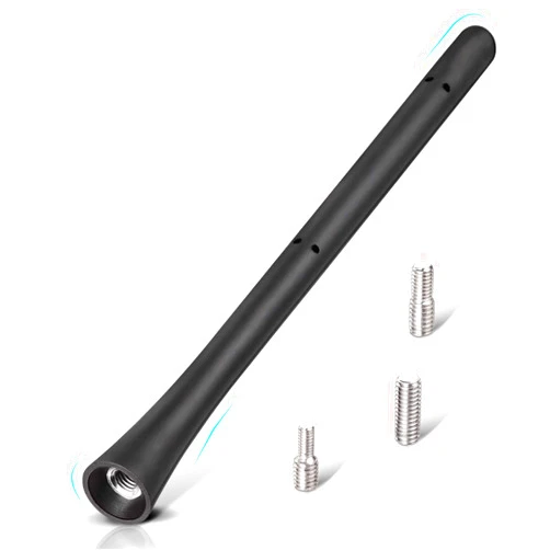 Eightwood Universal Car Radio Rubber Antenna Mast 7 inch FM AM Roof Mount Vehicle Antennae Replacement with M4 M5 M6 Screw Adapter