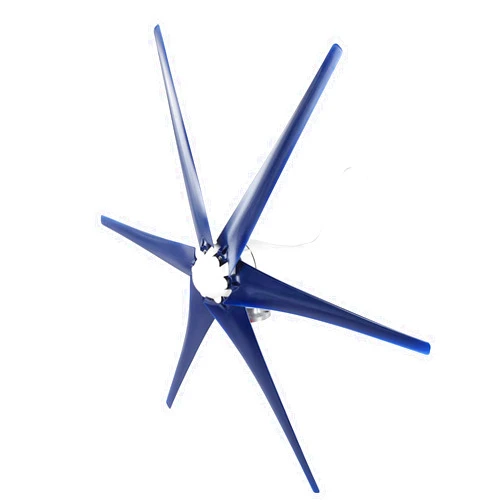 Hilitand 800W Windmill Turbines Generator Small 6 Blade Wind Industrial Machinery Equipment for Marine Home Charging (Blue 24V)