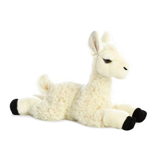 Aurora® Adorable Flopsie™ Llama Stuffed Animal - Playful Ease - Timeless Companions - White 12 Inches