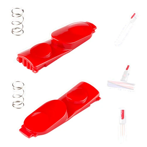 Kuflant 2 Pack Wand Tube/Cleaner Head Clip Latch Tab Button Compatible with Dyson V7 V8 V10 V11 V15 Vacuum Cleaner, Wand Replacement/Illumination Tool Button with Spring