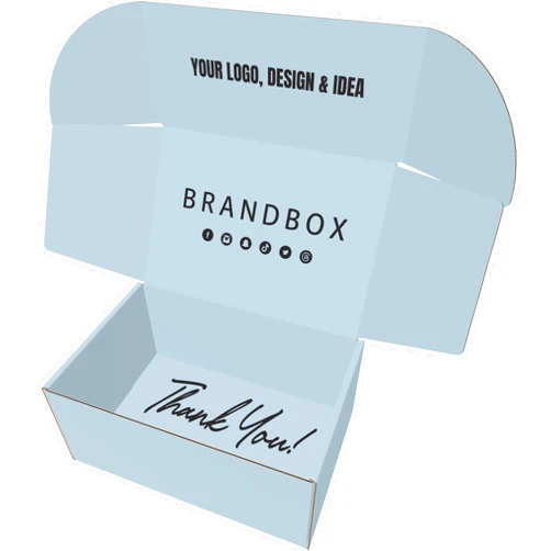 PackSales.com Custom Shipping Boxes (25 Pack) - Printed with Your Logo and Design - Branded Mailer Boxes for Small Business, Subscription, Products, and More (Inside and Outside Print)