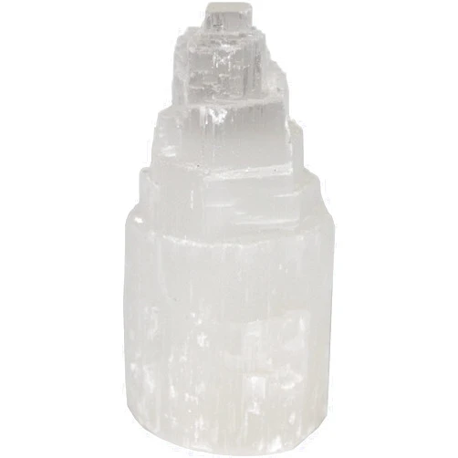 The Chrysalis Stone | Selenite Skyscraper | 4'' Tall | 1pc | Crystals and Healing Stones, Spiritual Gifts for Women, Reiki, Chakra, Yoga, Meditation Accessories