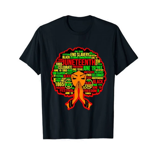 Ebony Fuller Shopp Black Girl Magic Juneteenth Girl Power Celebrate Freedom Fun T-Shirt