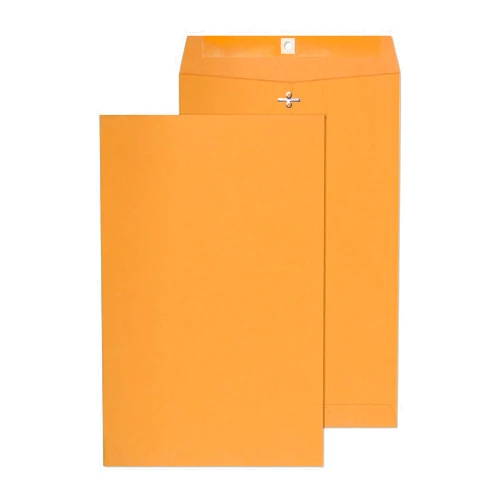 EnDoc Clasp Envelopes - 10 x 15 Inch Brown Kraft Catalog Envelopes with Clasp Closure & Gummed Seal – 28lb Heavyweight Paper Jumbo Envelopes for Home, Business, Legal or School 10x15 15 Pack,