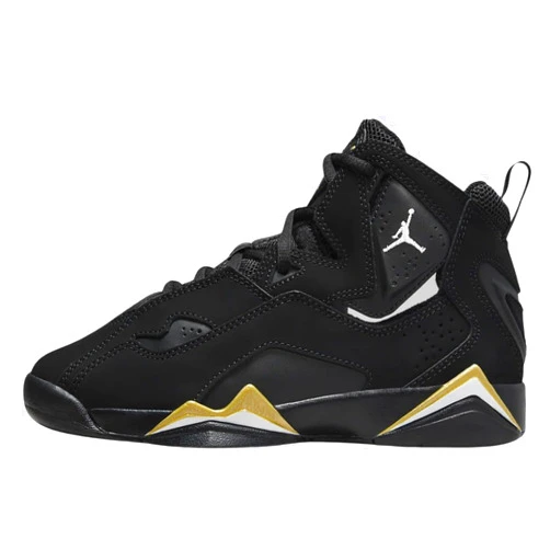 Nike Jordan Big Kid's True Flight White/Black-Yellow Ochre (343795 107)