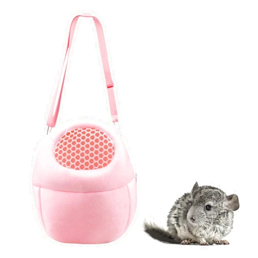 Hypeety Pet Carrier Bag Pet Sling Carrier Backpack Portable Travel Backpack Breathable Outgoing Bag bonding Pouch for Small Pets Hedgehog Hamsters Sugar Glider Chinchilla Guinea Pig (Pink)
