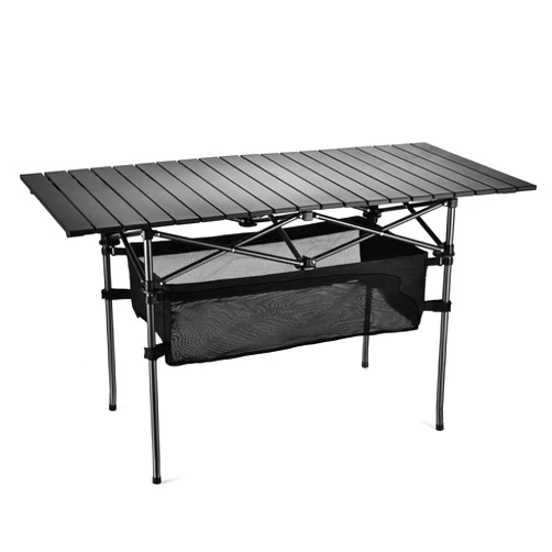 WUROMISE Sanny Outdoor Folding Portable Picnic Camping Table, Aluminum Roll-up Table with Easy Carrying Bag for Indoor,Outdoor,Camping, Beach,Backyard, BBQ, Party, Patio, Picnic