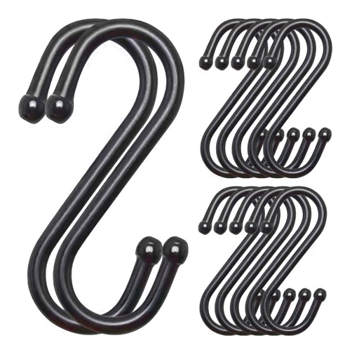 Waitkey 12 Pack S Hooks Heavy Duty Stainless Steel S Shaped Hooks, 3 Inch Long 1/5 Inch Thickness S Metal Hanging Hooks Utility Hooks