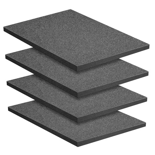 DECOHS 4 Pcs Polyurethane Foam Sheet- 16 x 12 x 1 Inch Cuttable Foam Inserts for Cases- Packing Foam Pads for Toolbox Camera Storage and Crafts