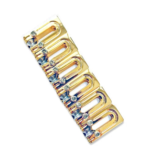 AXLABS String Surfer Brass Roller Strat Saddles | Wide Gold