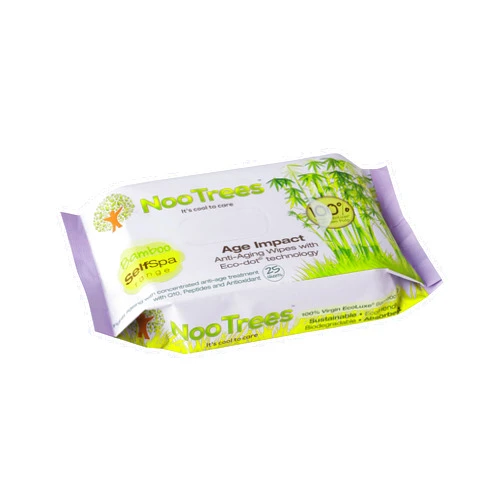 NooTrees Age Impact Anti-Aging Wipes with Eco-Dot Technology, 25 Sheets
