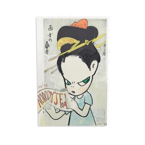 DLQJHAJ Nara Yoshitomo Nobody's Fool Oil Painting Poster Canvas Wall Art Poster For Room Aesthetic And Decor Canvas Painting Wall Art Poster for Bedroom Living Room Decor 12x18inch(30x45cm)