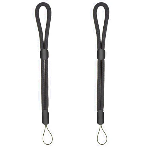 VEXMOTT Adjustable Wrist Straps Hand Lanyard Compatible with iPhone Camera USB Flash Drives Key Chain and Other Portable Items Black Set of 2
