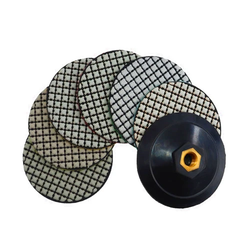 NOLLAM Polishing Pad 6 Pcs 4 Inch Dry Polishing Pad 100mm Flexible Diamond Polishing Pads Marble Granite Stone Wall 4