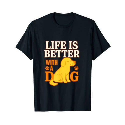 Dog Mom and Dad Das Leben ist besser mit einem Hund - Gassi Motif T-Shirt