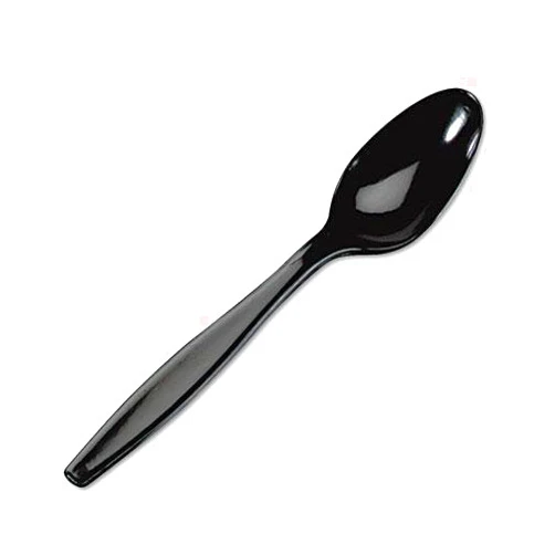 Dixie Ultra TH517 Plastic Cutlery, Heavyweight Teaspoons, Black, 1000/Carton