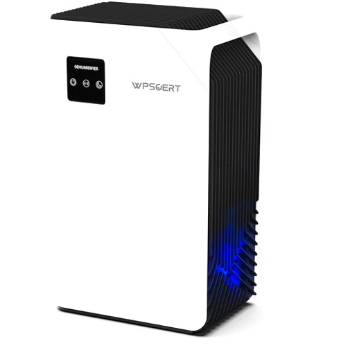 Wpsoert Dehumidifiers for Home, 88 oz Water Tank, 1000 Sq. Ft Coverage, Quiet for Bedroom, Bathroom, Basement, RV, Closet, with 7-Color LED Light, Auto Shut Off, Continuous Drain Hose