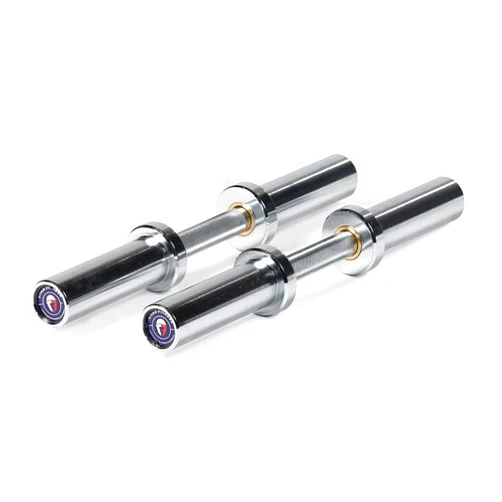 Titan Fitness Pair 20in Loadable Olympic Dumbbell Bars, 400 LB Capacity Each, Knurled Handles for Home Gym Strength Training