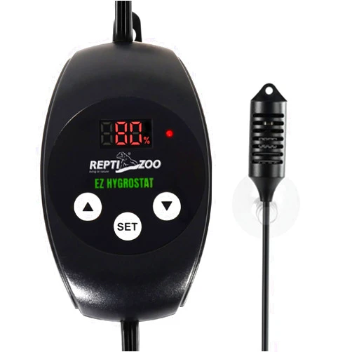 REPTI ZOO Reptile Digital Hygrometer Controller LED Humidistat Reptile Humidity Control for Reptile Terrariums Tank Reptile Humidifier Fogger Mushroom Greenhouse