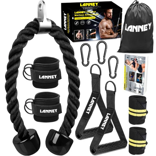 LANNEY Tricep Rope Cable Machine Attachment, 35