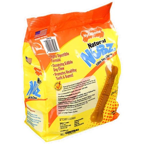 Nylabone (pack of 2) Nylabone Natural Nubz Edible Dog Chews 22ct. (2.6lb/bag) -Total 5.2lb (Limited Edition)