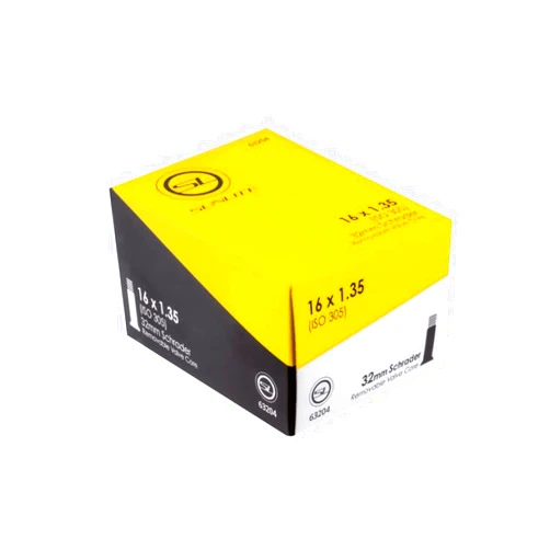 Sunlite Standard Schrader Valve Tubes, 16 x 1.375 (305 x 37) / 32mm Valve, Black