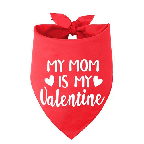 PICKUPIK Valentines Dog Bandana, Red Pet Valentine Scarf for Medium Large Dogs