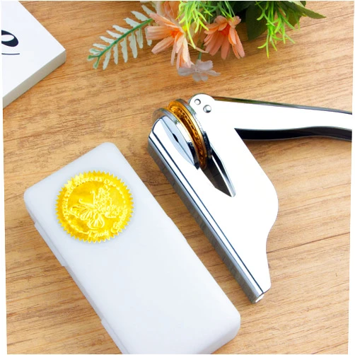 KENJOVIVO Book Embosser Personalized, Book Embosser, Custom Book Embosser, Rubber Stamps with Wood Handle, Book lover Gift, Paper Embosser