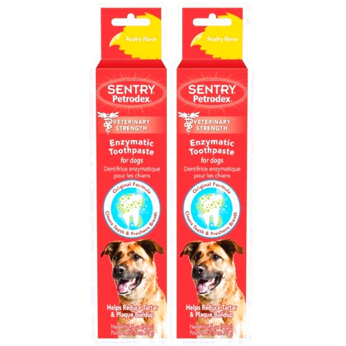 SERGEANT'S Petrodex Enzymatic Toothpaste for Dogs - Poultry Flavor, 2.5-Ounce, 2 Pack