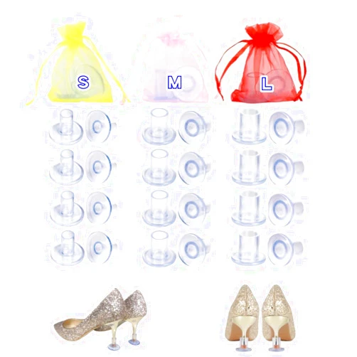 Swesy High Heel Stoppers – 12 Pairs 3 Sizes Heel Stoppers for Women Grass Wedding, Clear Heel Protectors for Shoes Walking on Grass and Uneven Floor Heel Grass Stoppers, 24 Count (Pack of 1)