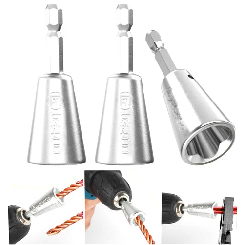 Onnelisus Wire Twister Tool for Drill,2PC Wire Twister, Wire Nut Twister for Drill,Electric Wire Twister with 6mm Hex Shank,Wire Twister Tool, Wire Twisting Tool for Electrical Power Drill