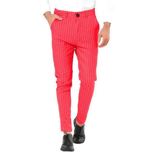 Lars Amadeus Men's Dress Striped Pants Slim Fit Flat Front Business Trousers