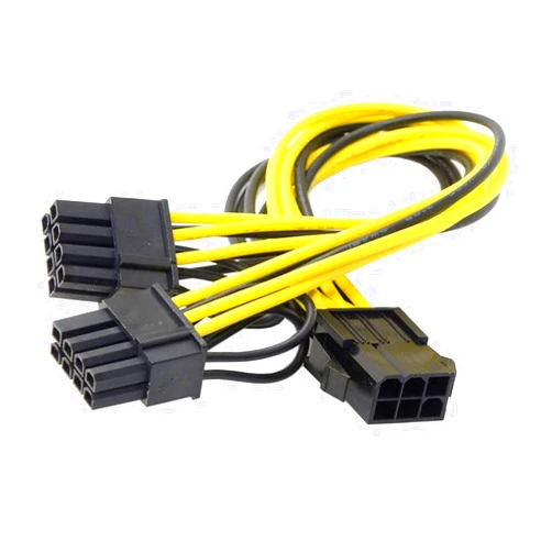 Bryan stove PCIe 8 Pin Female to Dual 2X8 Pin (6+2) Male PCI Express Adapter Power Cable PCIE Y - Splitter Cable 8.7 Inches GPU VGA Graphics Video Card Wire (1 Pack)