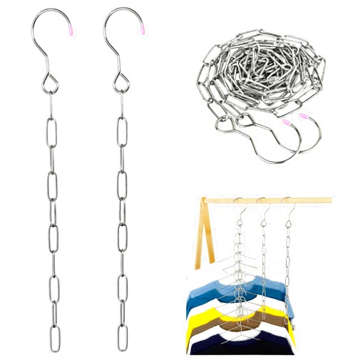 Hezeb 2 PCS Stainless Steel 10 Hole Space Saving Hangers Perfect Closet Organizers for Clothes Dorm & Home Use
